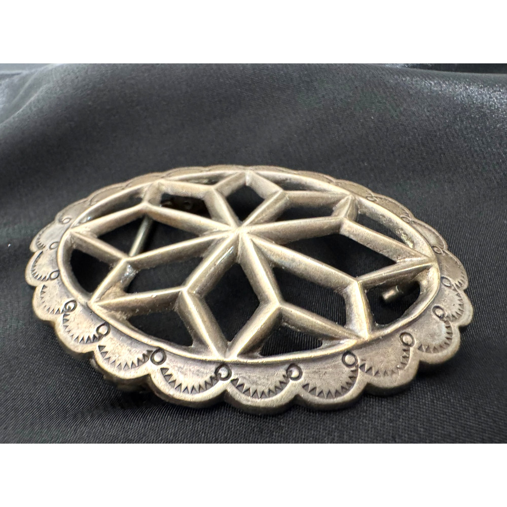 Native American Sand Cast Solid Sterling Silver B… - image 2